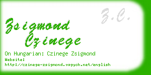 zsigmond czinege business card